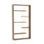Bibliothèque industrielle à 6 tablettes en bois de noyer / jaune-126005807