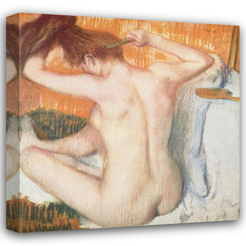 Femme se coiffant, H 36 po x l 36 po