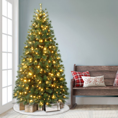 7.5' Pre-Lit Pine Christmas Tree
