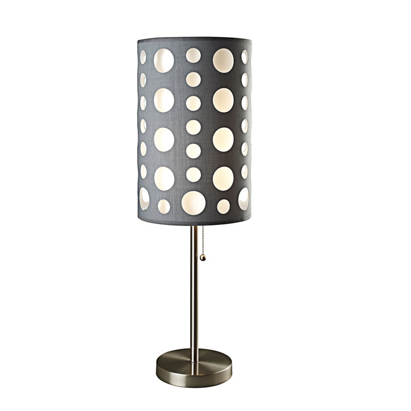 Lampe de table à double abat-jour avec éclairage personnalisable et base en métal robuste