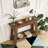 2-Tier Farmhouse Console Table Sofa Entryway Table with Storage