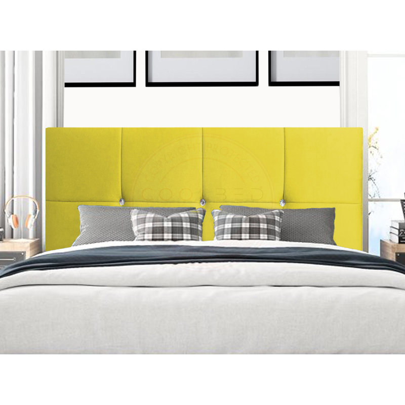 Lechlade Upholstered Headboard, Super King (6'), Yellow