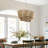 5-light 21" Electroplated Wood Rattan Paper Rope Durm Chandelier for Living Room/bedroom-1240937498