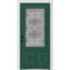 Grace Painted Both Sides The Same 3/4 Lite 2-Panel Fibreglass Prehung Front Entry Door on 6-9/16" Frame-903546285-903546284