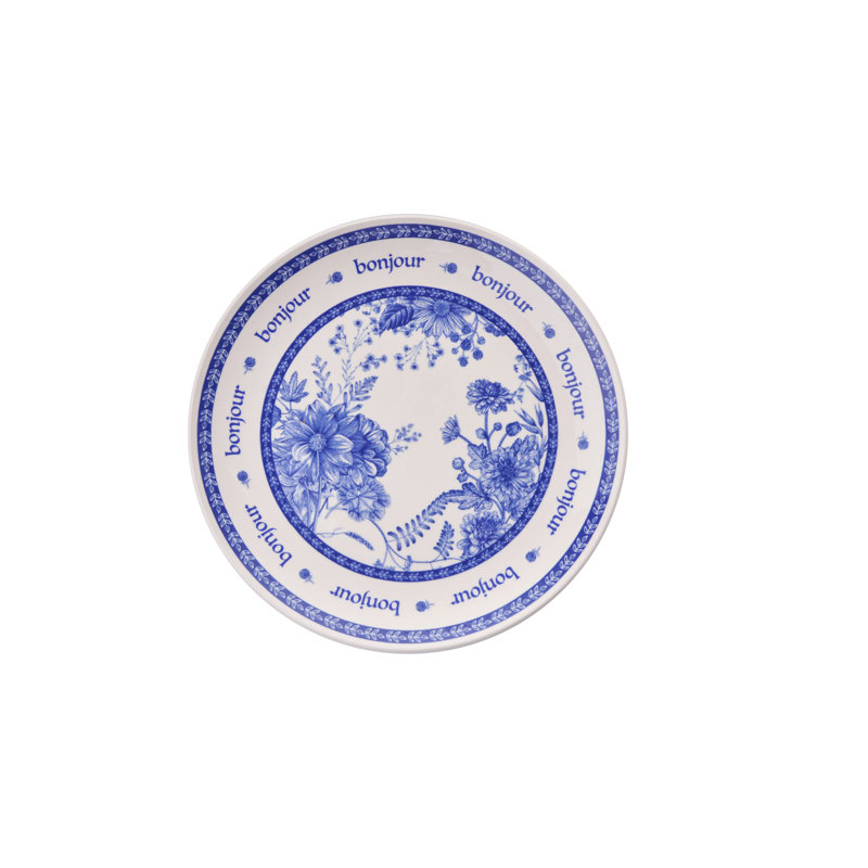 Blue and White Dessert Plate Set (6 Pieces), 7.6 x 7.6 x 0.8 inches | 100% Ceramic, Dishwasher & Microwave Safe | Elegant Design for Serving Desserts, Cakes, and Appetizers, Perfect for Entertaining and Everyday Use