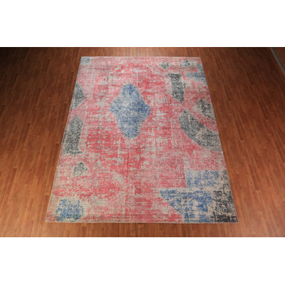 Handmade Wool Abstract Indian Area Rug 13' 0'' X 9' 11 -  Bungalow Rose, 320D4A8F88A54058958A588C66A18068