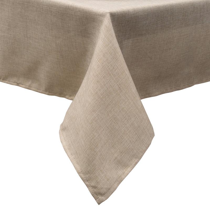 Gracie Oaks Chic & Rustic 70"X 108" Tablecloth In Cashmere, Linen