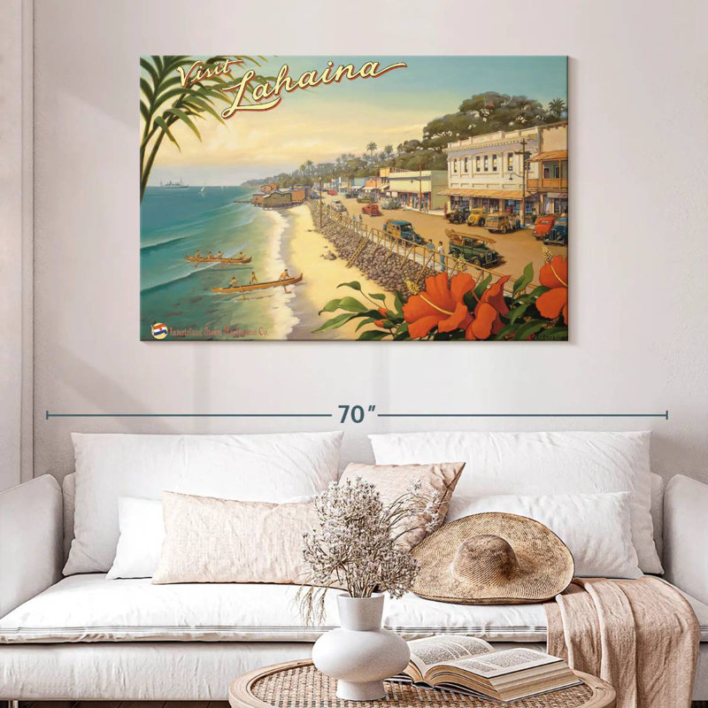 Gillard Visit Lahaina, 32" H x 48" W