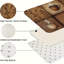 Ensemble de 2 tapis de cuisine rétro à motif de carreaux de café brun et beige