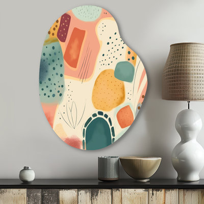 Clebert - Unique Shape Abstract Geometric Metal Wall Art, Asymmetrical Metal Wall Sculpture Print