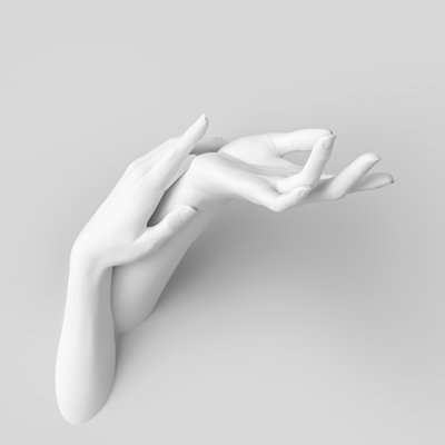 Women Hand Sculpture - Wrapped Canvas Print