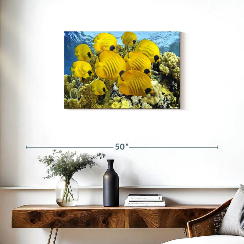 Crowle Yellow Fish, 20" H x 30" W