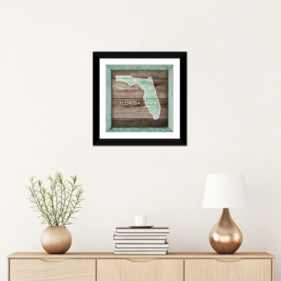 « floride rustique map », impression sur toile