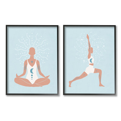 Yoga, entraînement physique, figure humaine, méditation, bleu Nina