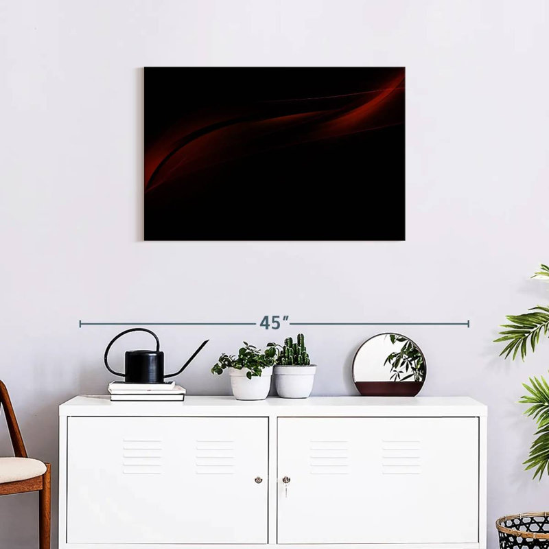 Avery Black Abstract, 20" H x 30" W