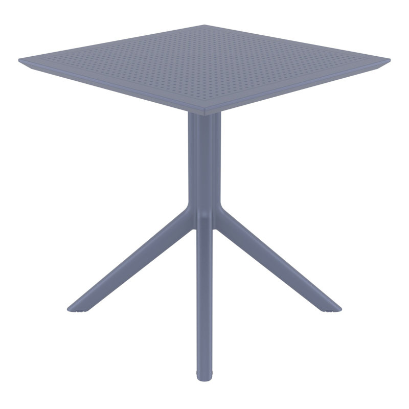 Table de salle à manger Farrah, Gris foncé, 27.5" W x 27.5" L x 29.5" H, Non