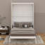 Lit escamotable double pleine grandeur - Tablettes incluses