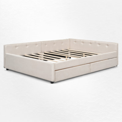 Upholstered Daybed With With Drawers