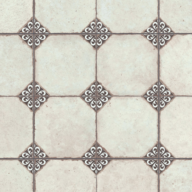 Kings Field 17-3 / 4 po X 17 3/4 po Carreau de porcelaine pour plancher et mur