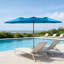 Grand parasol d'extérieur double face 14,8 pi avec manivelle (sans base)