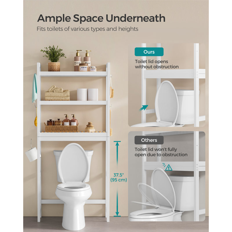 Romita 163 cm W Adjustable Height Shelving Unit, White/Brown