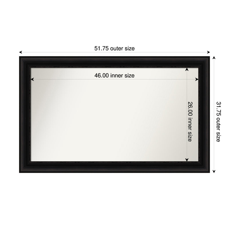 Miroir mural Senaiya, Rectangle, 31,75 po x 51,75 po