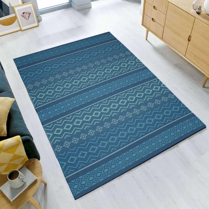 Tapis en plastique réversible Blues, Rectangle 4 pi x 6 pi