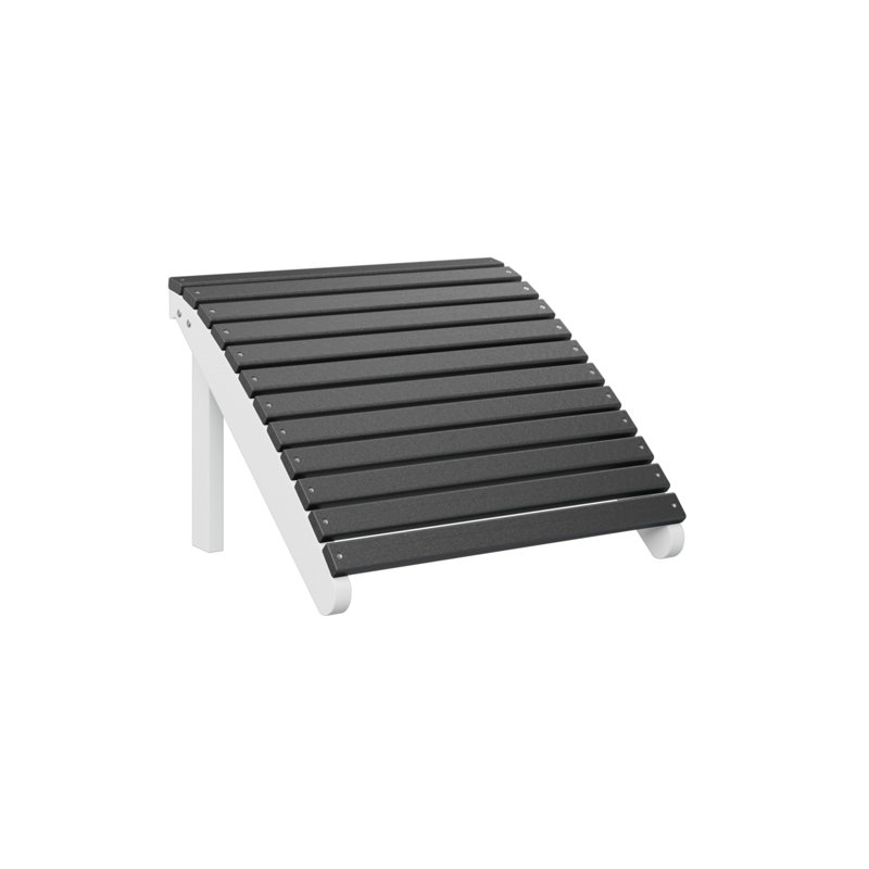  Tabouret Adirondack régulier noir avec base blanche, Noir