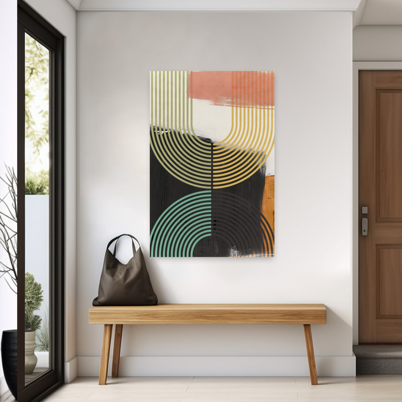 «Bolded II», art géométrique abstrait moderne, H 60 po x l 40 po