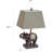 Elegant Designs Resin Elephant Table Lamp, Brown With Gold Accents, 20.5" Height