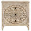 Commode mandala en bois patiné à 3 tiroirs Kenzie