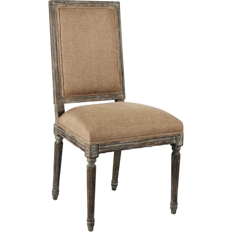Chaise rembourrée Bodil, Chêne anthracite, Cuivre
