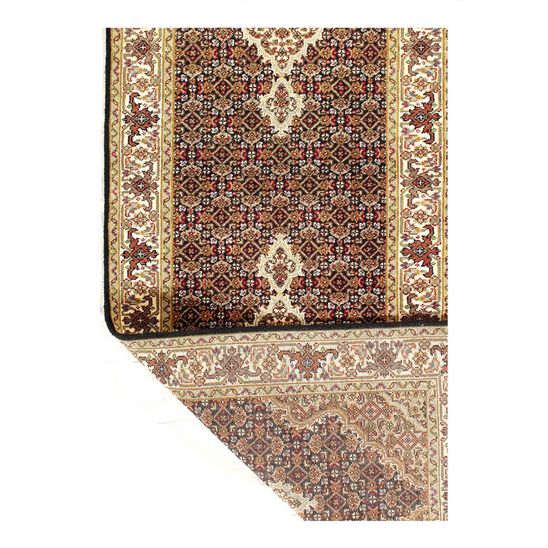 Tapis de couloir fin en soie et laine 2 pi 11 po x 8 pi 6 po Tabriz