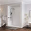 Base de bac de douche à seuil simple SMC avec ensemble de drain et couvercle de drain, antidérapant-122628221