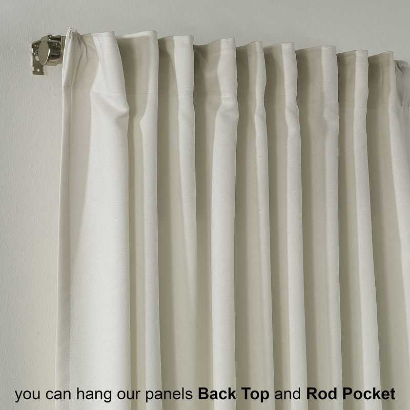 Solid Colour Kitchen Curtain, Cream, 90" W x 60" L