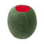 Coussin en coton et velours olive