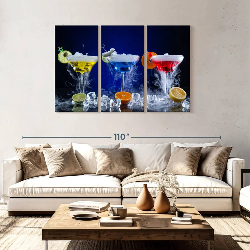 Yarlin Frosty Martini Cocktail, H 48 po x l 74 po