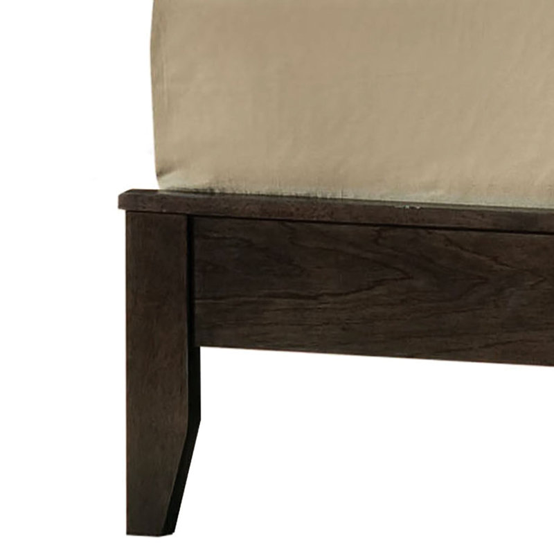 Queen Panel Bed With Rectangular Headboard And Side Rails For Finish Low Profile Strong Build Elements