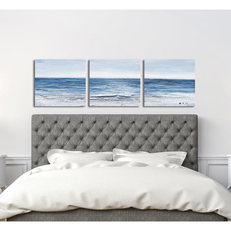 « calme vagues », reproduction de peinture à l’huile à multiples images sur toile tendue