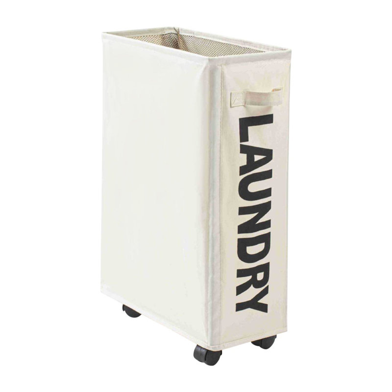 Panier à linge, Blanc crémeux, H 22,8 po x l 15,4 po x P 7,3 po