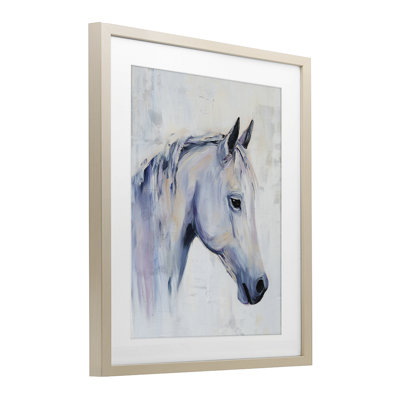 Majestic Spirit Horse Portrait Framed Print Under Glass, design by Svetlana Aleynikova