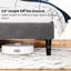 Lit double moderne avec rangement pour le linge de lit, sans sommier tapissier, gris carbone, tête de lit gris et de rangement, stable, option-2032051905