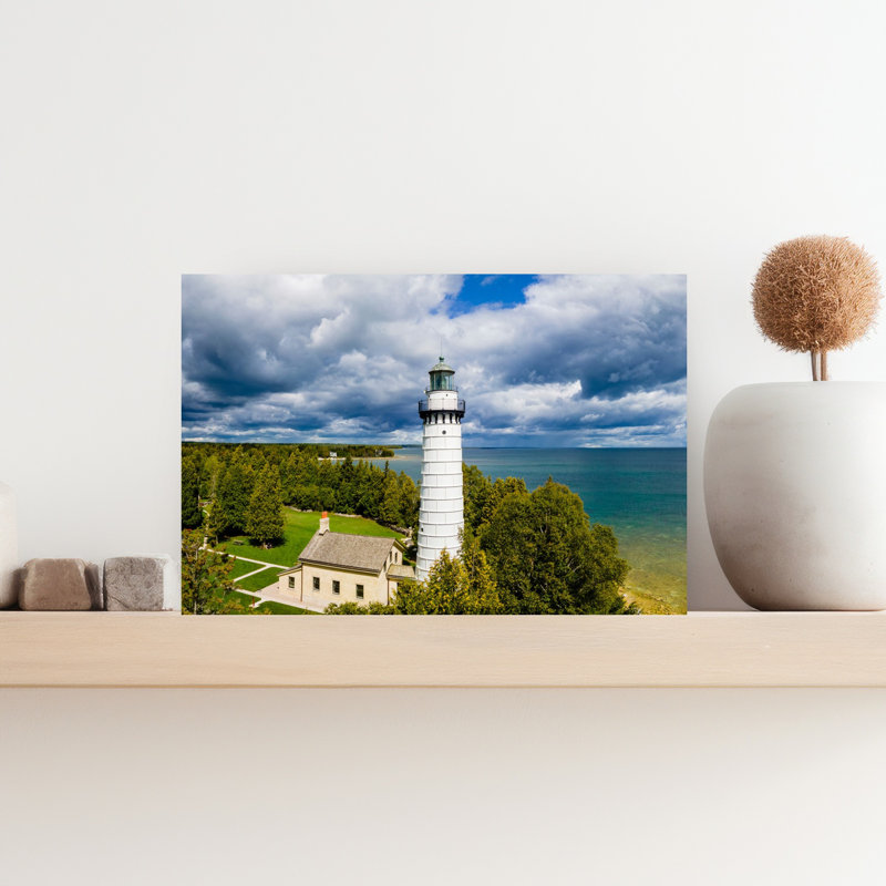 Cana Island Lighthouse Cana Island County Park Door County Wisconsin USA by Tim Mulholland - Wrapped Canvas Print