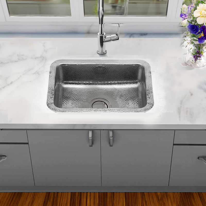 20" Dual Mount Single Basin Kitchen Sink, Stainless Steel