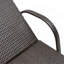 Chaise longue de patio en osier avec coussin, dossier à hauteur réglable et roulettes Outsunny