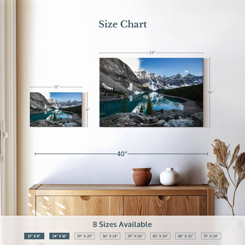 Lac Moraine bleu Alvord Glacial, H 16 po x l 24 po