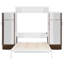 Lit escamotable double avec bureau et placards de rangement-1217548137