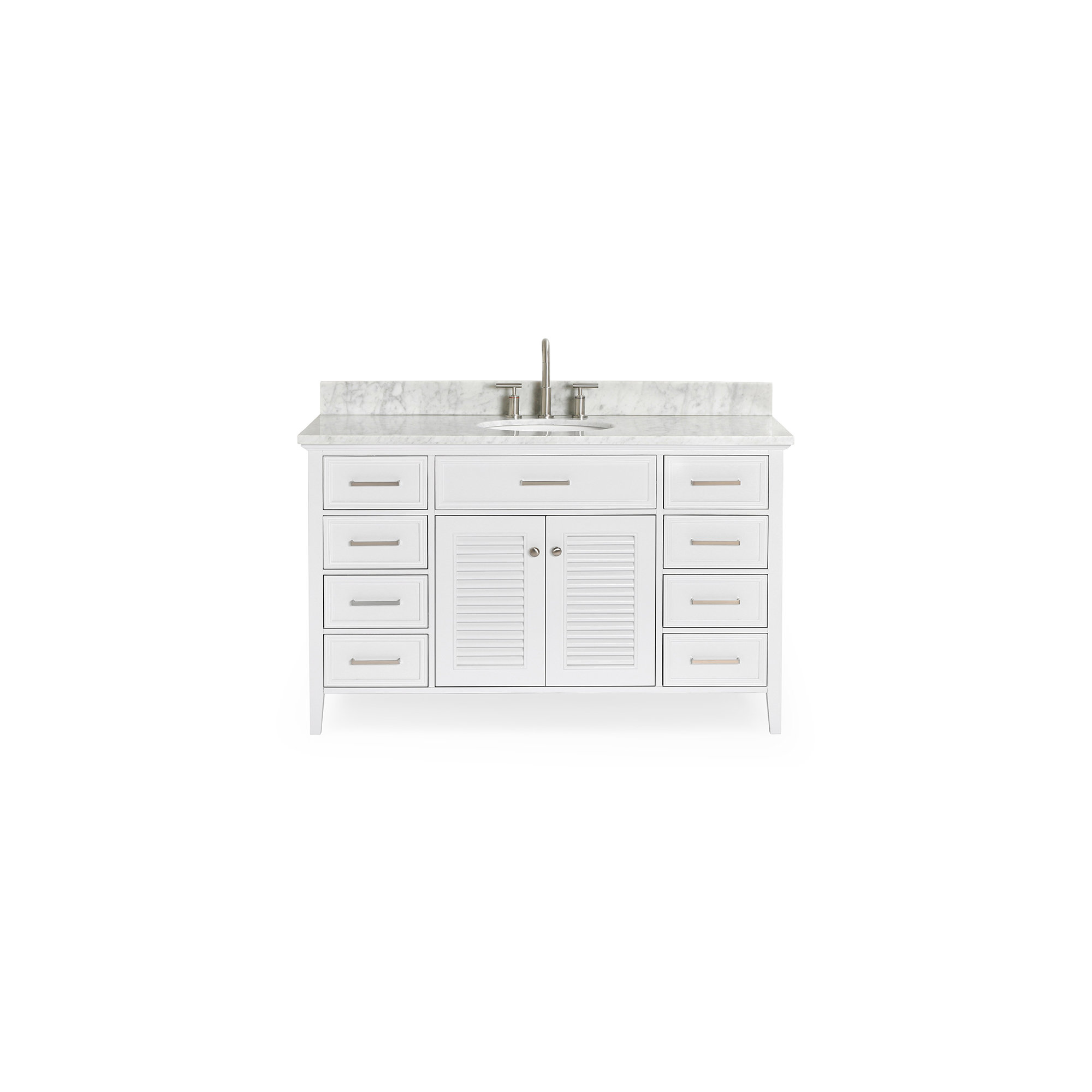 55'' Single Bathroom Vanity, White
