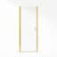 Porte de douche pivotante semi-cadrée 32 "x 72" avec verre trempé transparent de 1/4 pouce (6mm) et poignée, or brossé-124870117