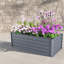 Deep Root Planters, Galvanized Metal 70.9in Modern Raised Bed For Home